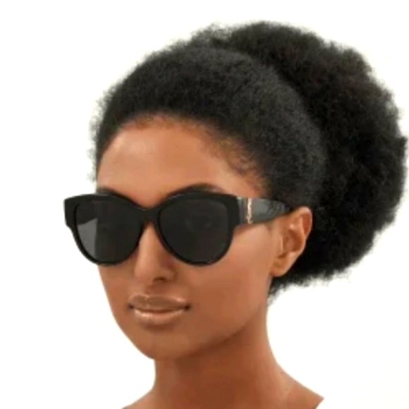 Saint Laurent Accessories - ⭐️NWT SAINT LAURENT LADIES DESIGNER SUNGLASSES BLACK GREY WITH GOLD DETAIL